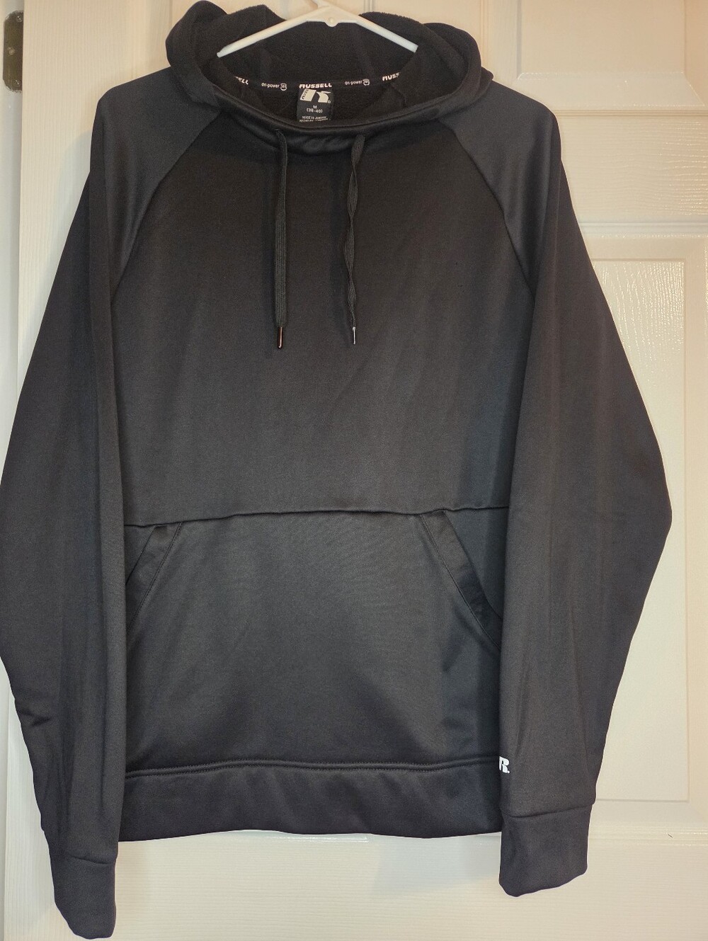 Russell Athletic Black Performance Hoodie With Dri-power 360. Mens 38-40 Size